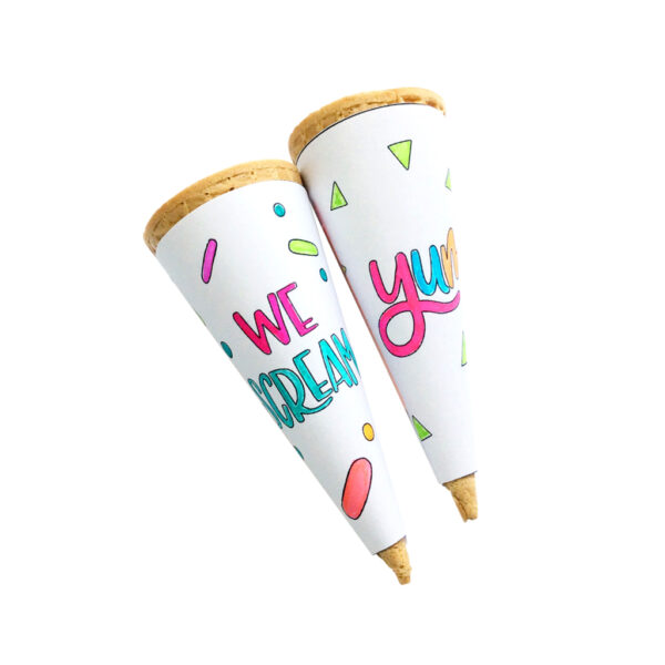 custom ice cream cone wrappers