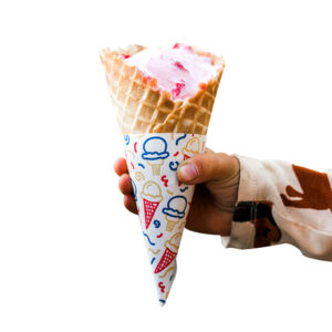 custom polka ice cream cone sleeves