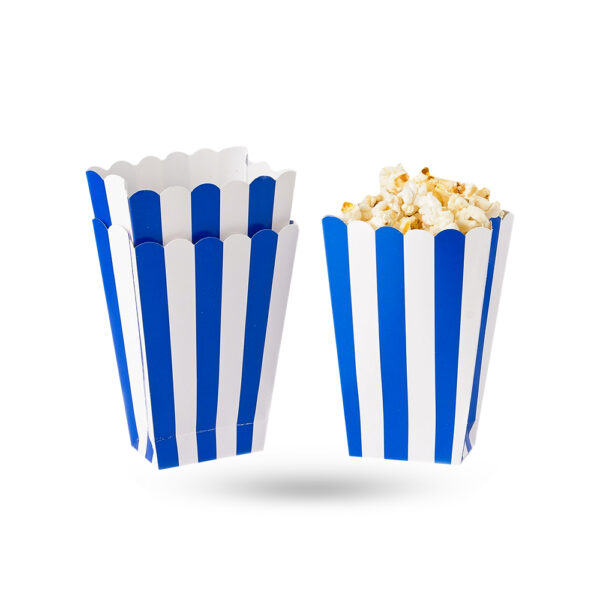blue popcorn boxes