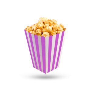 purple color popcorn boxes