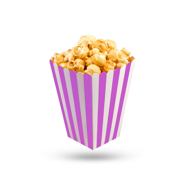 purple color popcorn boxes