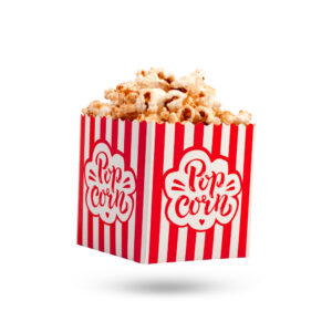 Red and white striped Popcorn boxes