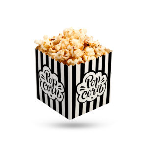 black nd white popcorn boxes