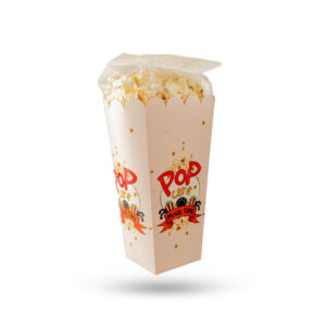 Cutom white popcorn boxes